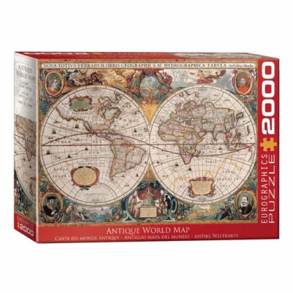 2000P Antique World Map