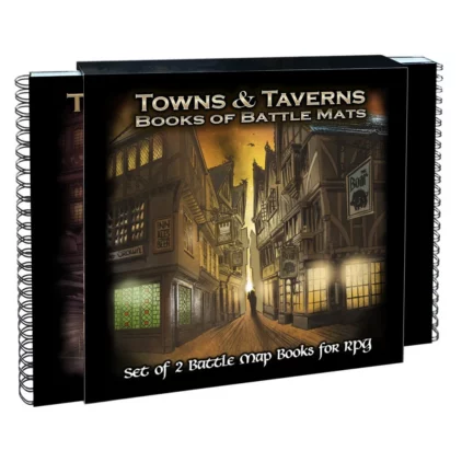 Livre plateau de jeu : Pack de 2 livres Towns et Taverns (60x60cm)